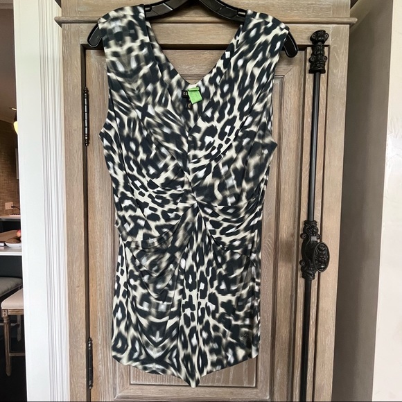 Escada blouse tank animal print rouched medium - Picture 9 of 14